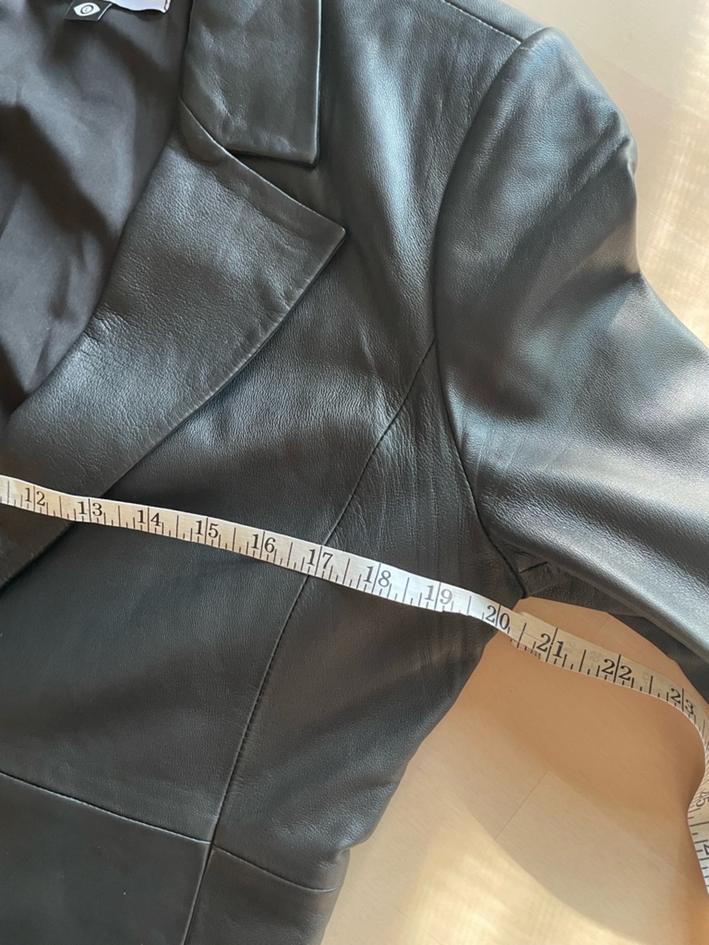 VEDA x Reformation Bowery Leather Blazer - Black L - Picture 9 of 13